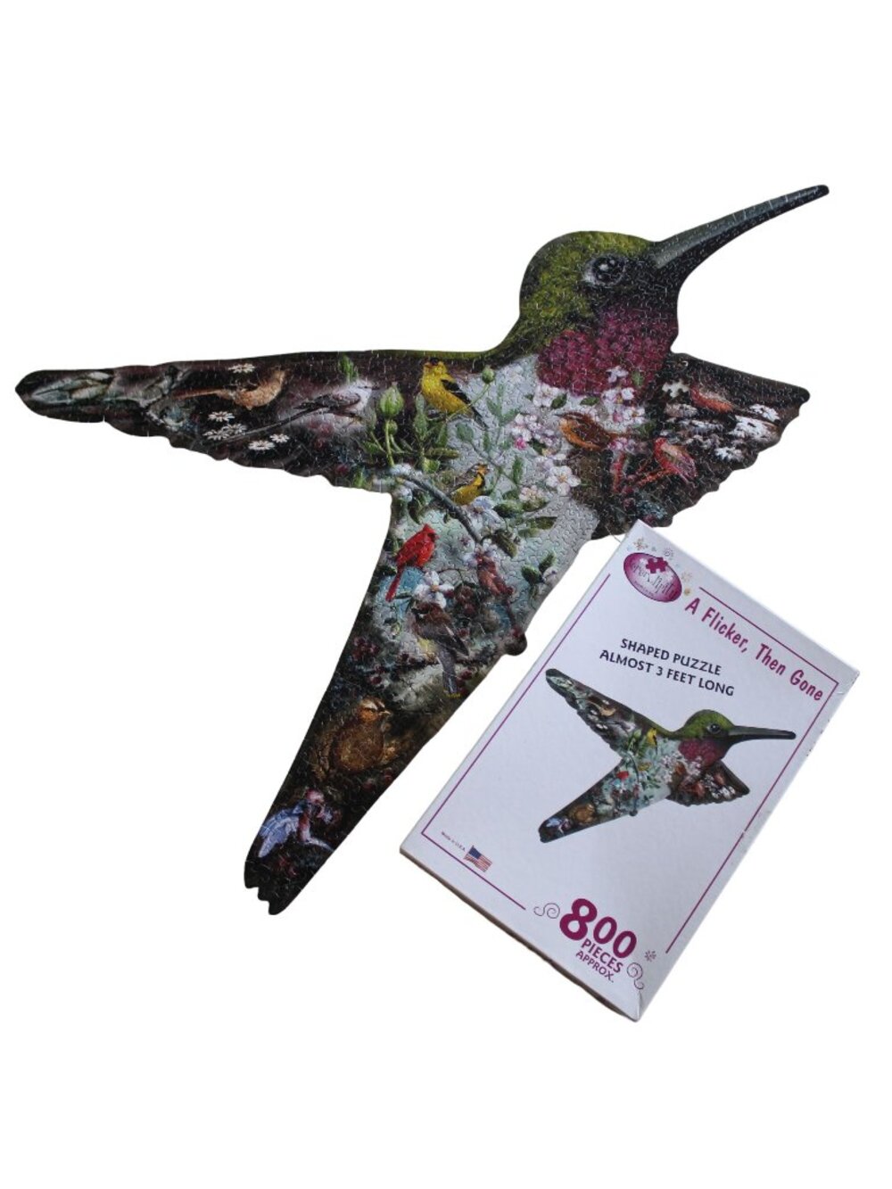 A Flicker Then Gone Hummingbird Shaped Serendipity 800pc Puzzle 65317
